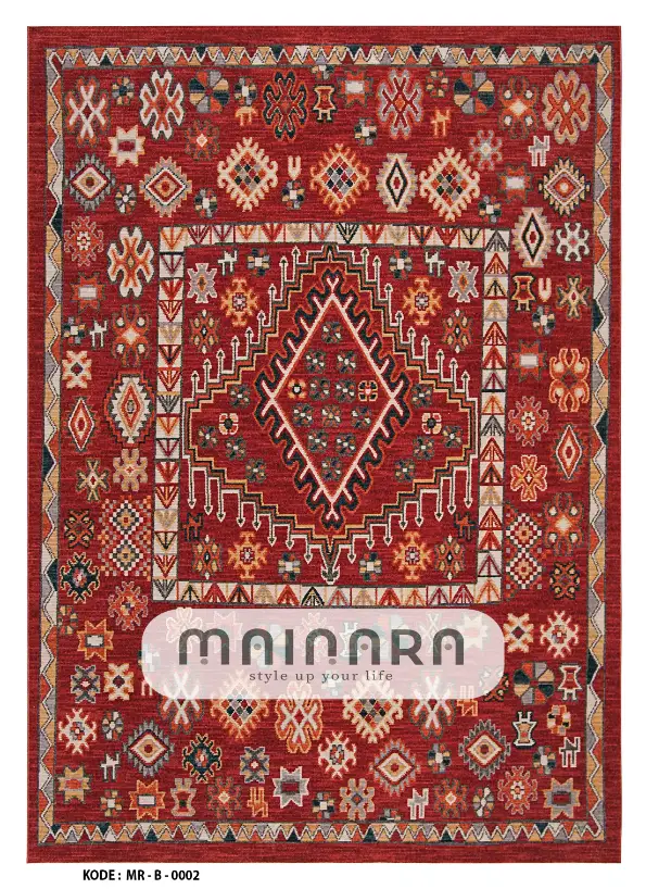 Karpet Bohemian (MR-B-0002) - Red,Orange,Black