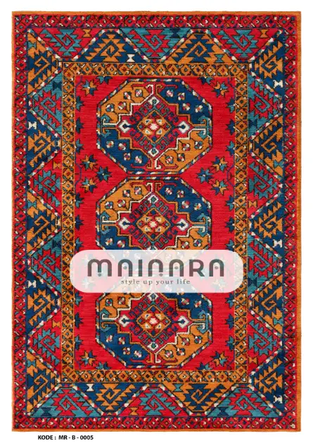 Karpet Bohemian (MR-B-0005) - Red,Orange,Blue