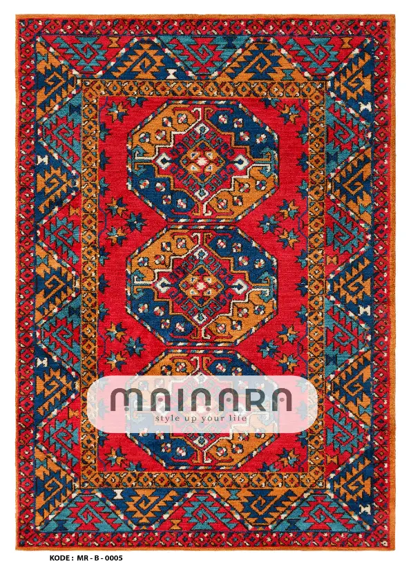 Karpet Bohemian (MR-B-0005) - Red,Orange,Blue