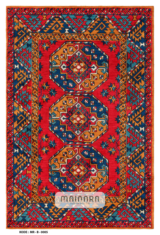 Karpet Bohemian (MR-B-0005) - Red,Orange,Blue