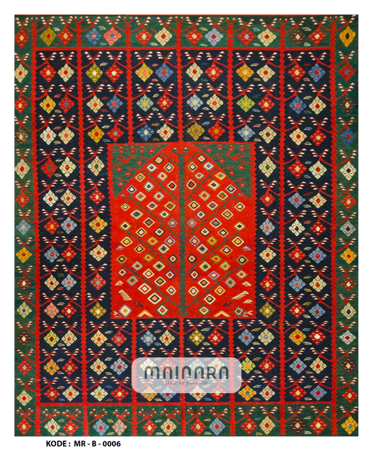 Karpet Bohemian (MR-B-0006) - Red,Green,Cream,Blue,Orange