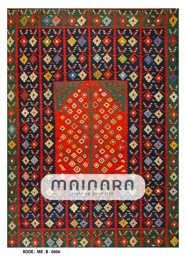 Karpet Bohemian (MR-B-0006) - Red,Green,Cream,Blue,Orange