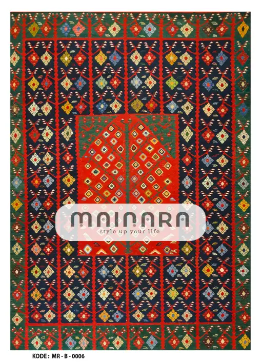 Karpet Bohemian (MR-B-0006) - Red,Green,Cream,Blue,Orange