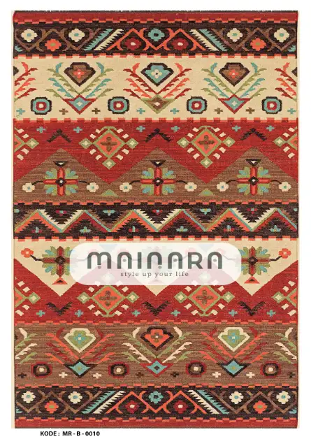 Karpet Bohemian (MR-B-0010) - Red,Brown,Tosca,Orange