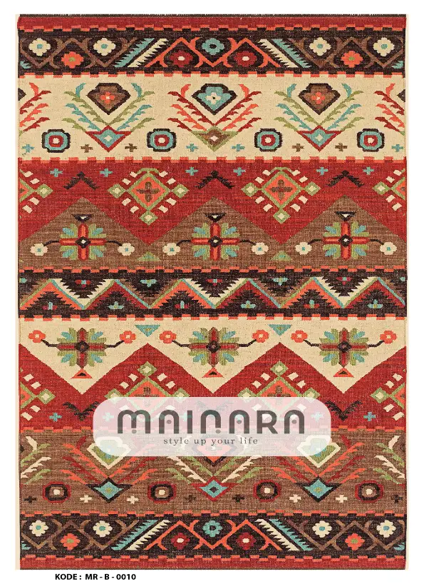 Karpet Bohemian (MR-B-0010) - Red,Brown,Tosca,Orange