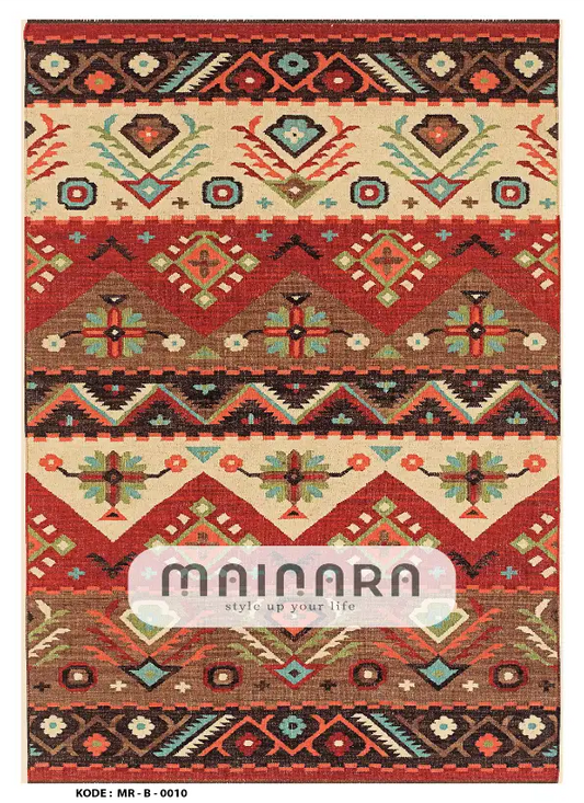 Karpet Bohemian (MR-B-0010) - Red,Brown,Tosca,Orange