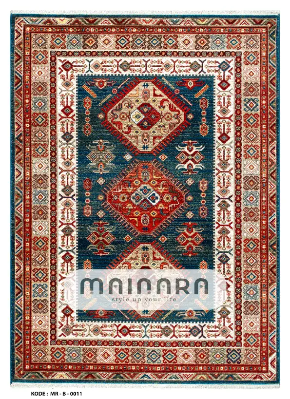 Karpet Bohemian (MR-B-0011) - Red,Green,Brown