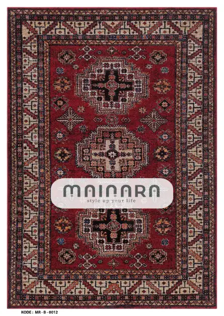 Karpet Bohemian (MR-B-0012) - Red,Maroon,Brown,Black