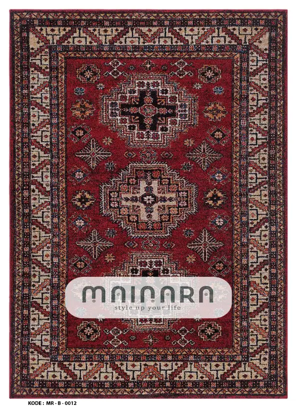 Karpet Bohemian (MR-B-0012) - Red,Maroon,Brown,Black