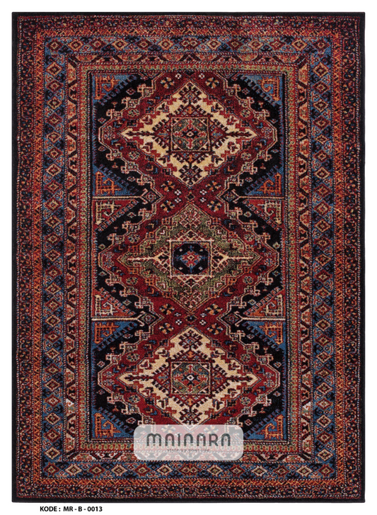 Karpet Bohemian (MR-B-0013) - Maroon,Red,Blue,Brown