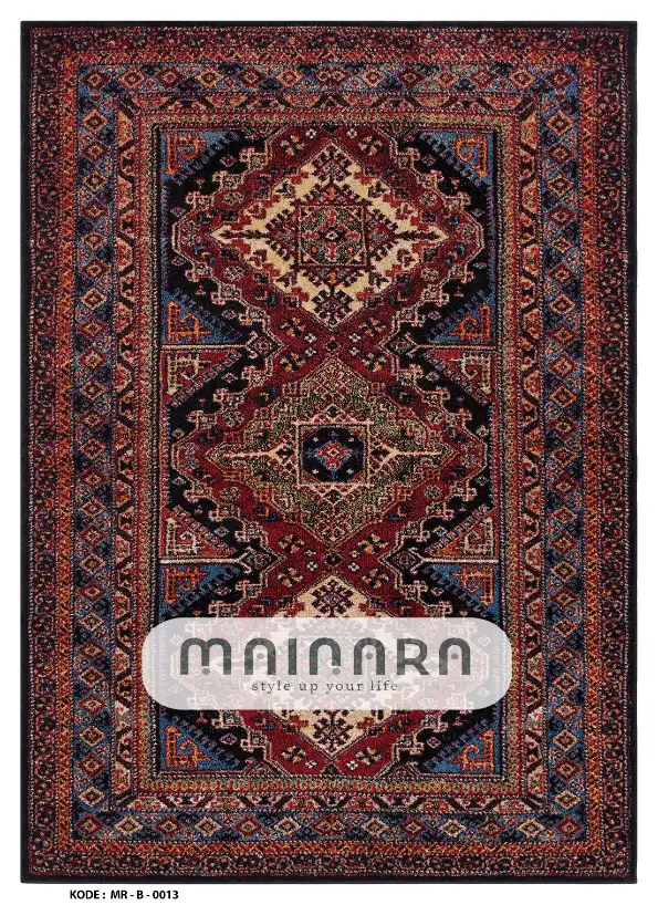 Karpet Bohemian (MR-B-0013) - Maroon,Red,Blue,Brown