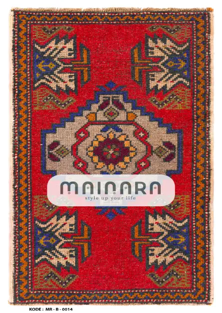 Karpet Bohemian (MR-B-0014) - Red,Cream,Orange,Blue
