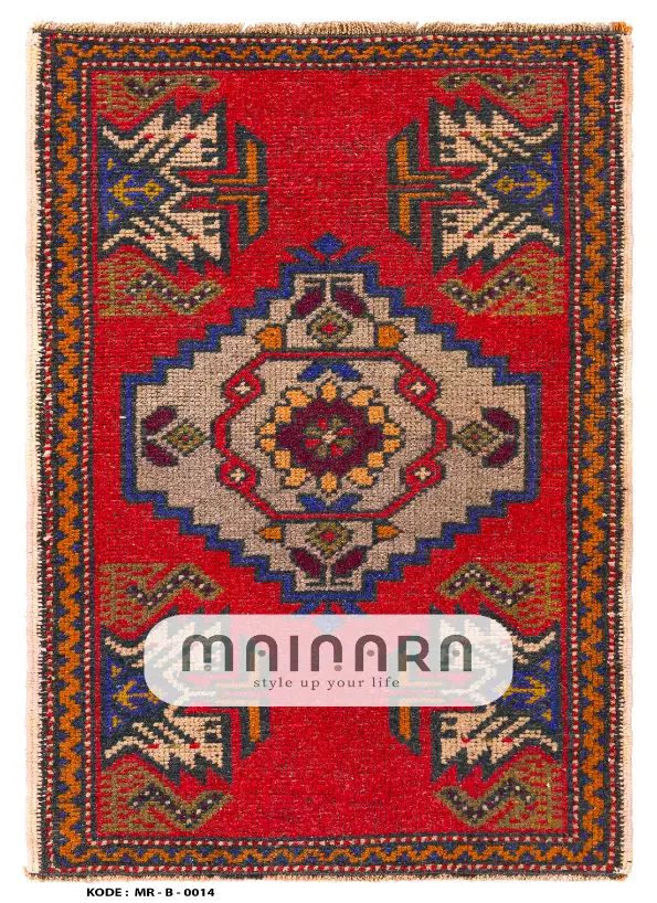 Karpet Bohemian (MR-B-0014) - Red,Cream,Orange,Blue