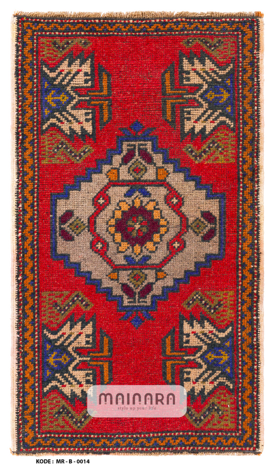 Karpet Bohemian (MR-B-0014) - Red,Cream,Orange,Blue