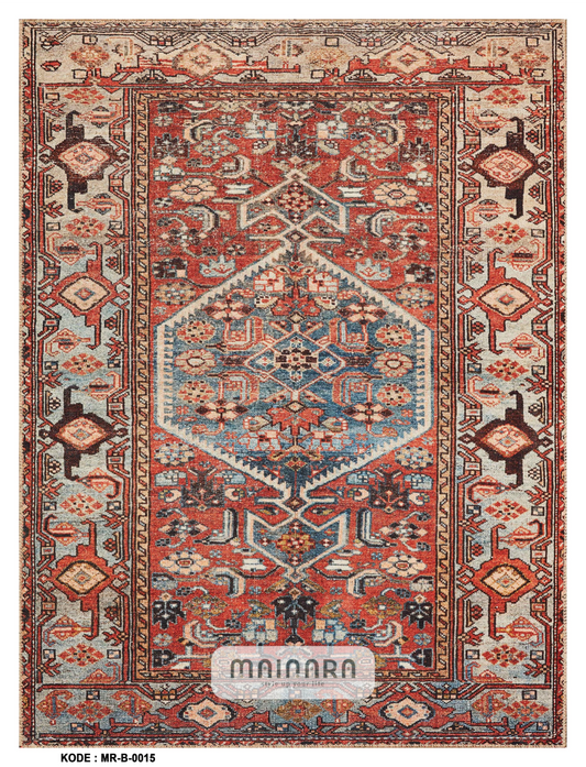 Karpet Bohemian (MR-B-0015) - Red,Orange,Brown,Blue