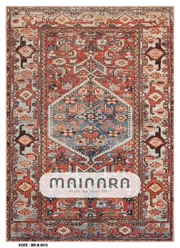 Karpet Bohemian (MR-B-0015) - Red,Orange,Brown,Blue