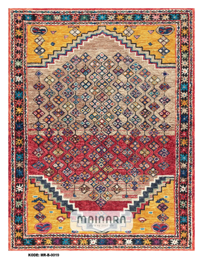 Karpet Bohemian (MR-B-0019) - Red,Orange,Blue