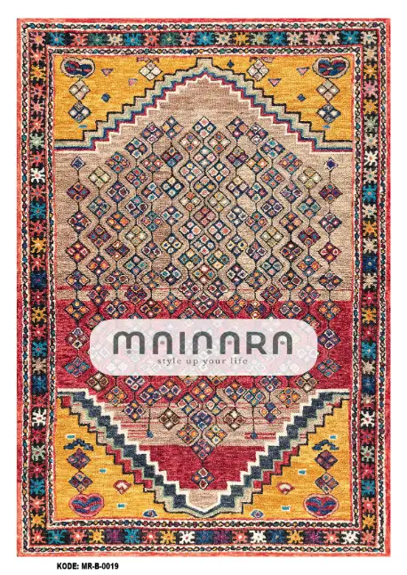 Karpet Bohemian (MR-B-0019) - Red,Orange,Blue