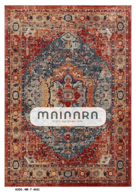 Karpet Tradisional (MR-T-0002) - Maroon,Red,Brick,Grey