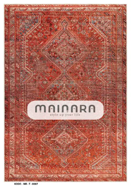Karpet Tradisional (MR-T-0007) - Red,Grey,Black