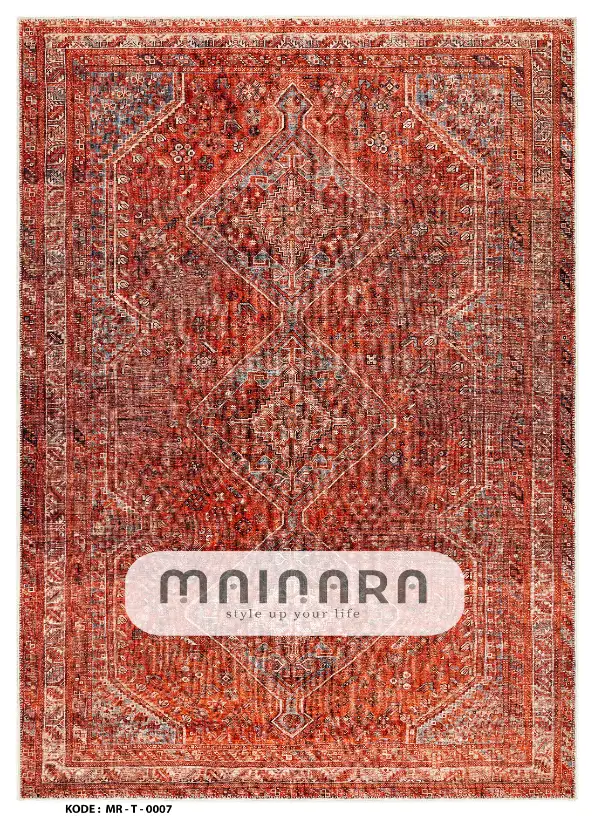 Karpet Tradisional (MR-T-0007) - Red,Grey,Black