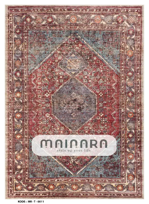 Karpet Tradisional (MR-T-0011) - Red,Brown,Blue
