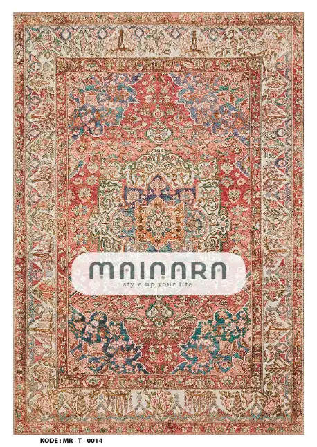 Karpet Tradisional (MR-T-0013) - Red,Green,Grey