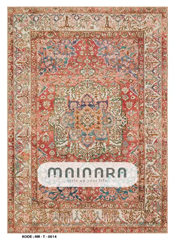 Karpet Tradisional (MR-T-0014) - Red,Brown,Blue,Green