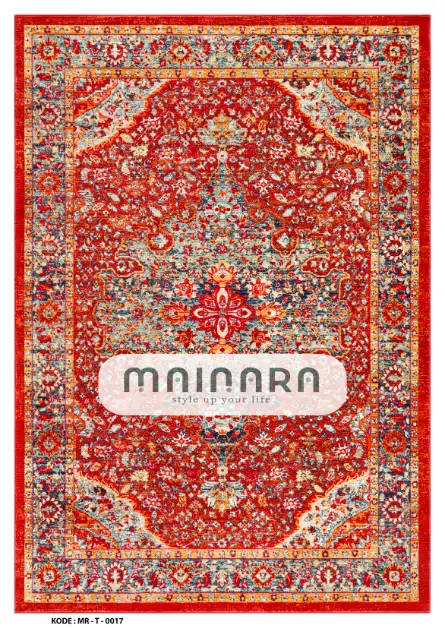 Karpet Tradisional (MR-T-0017) - Red,Green,Orange