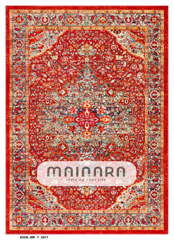 Karpet Tradisional (MR-T-0017) - Red,Green,Orange