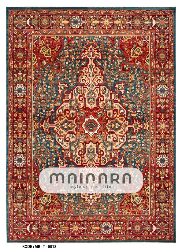 Karpet Tradisional (MR-T-0018) - Red,Orange,Emerald
