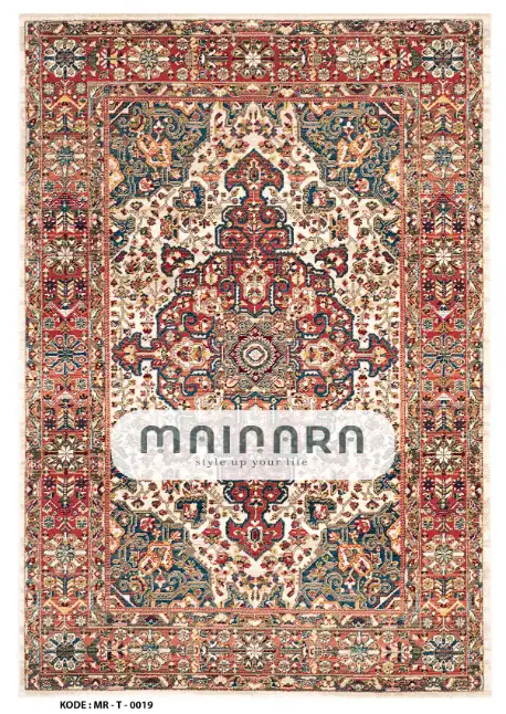 Karpet Tradisional (MR-T-0019) - Red,Green,Orange,Brown