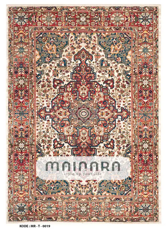 Karpet Tradisional (MR-T-0019) - Red,Green,Orange,Brown