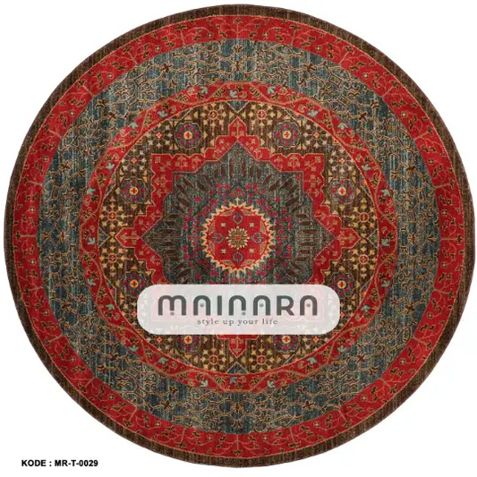 Karpet Tradisional (MR-T-0029) - Maroon,Red,Green