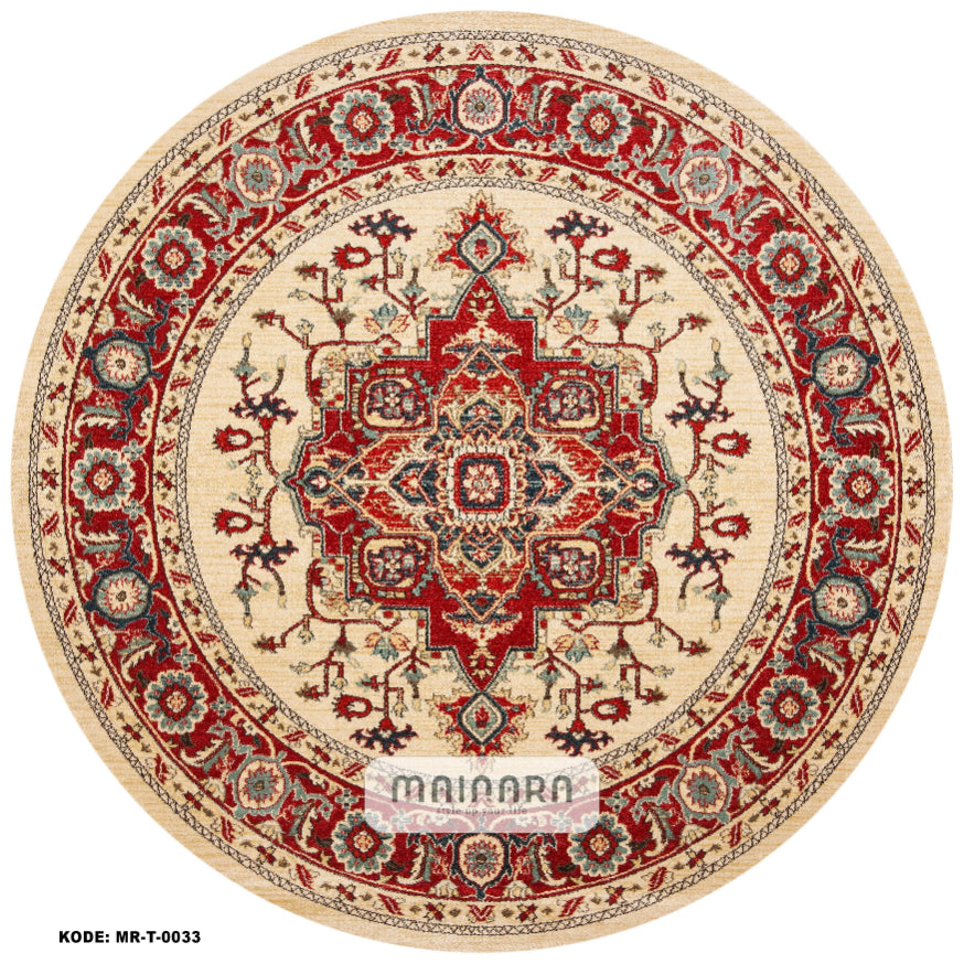 Karpet Tradisional (MR-T-0033) - Red,Cream