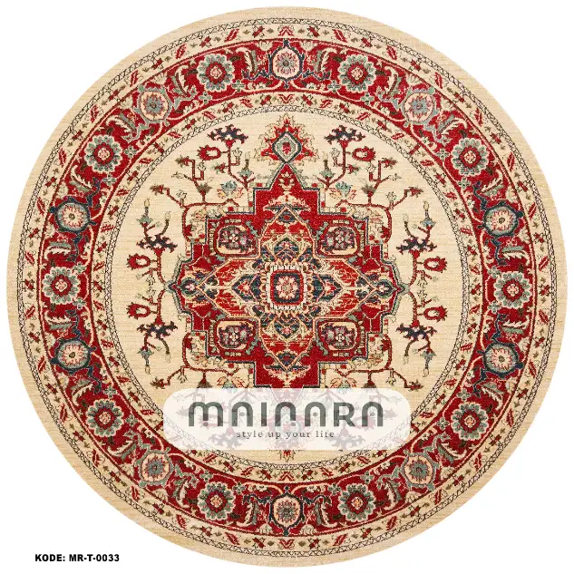 Karpet Tradisional (MR-T-0033) - Red,Cream