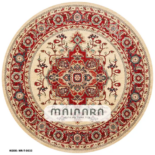 Karpet Tradisional (MR-T-0033) - Red,Cream