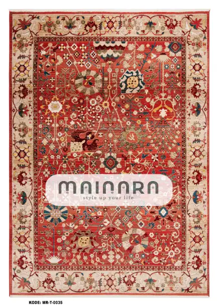 Karpet Tradisional (MR-T-0035) - Red,Orange