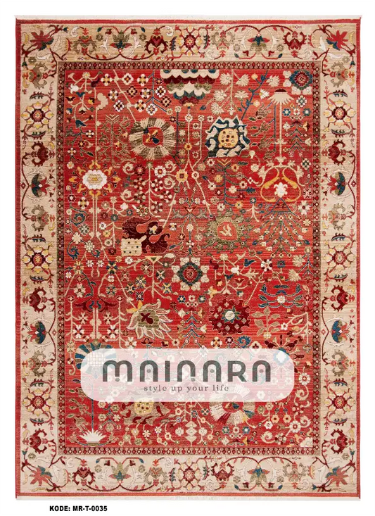 Karpet Tradisional (MR-T-0035) - Red,Orange