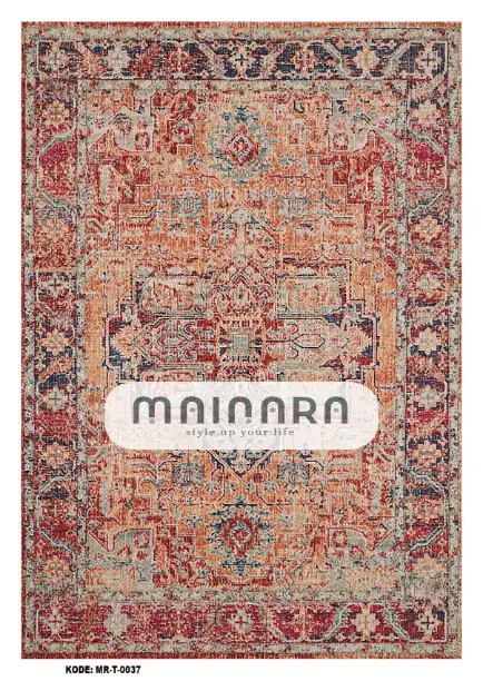 Karpet Tradisional (MR-T-0037) - Red,Orange