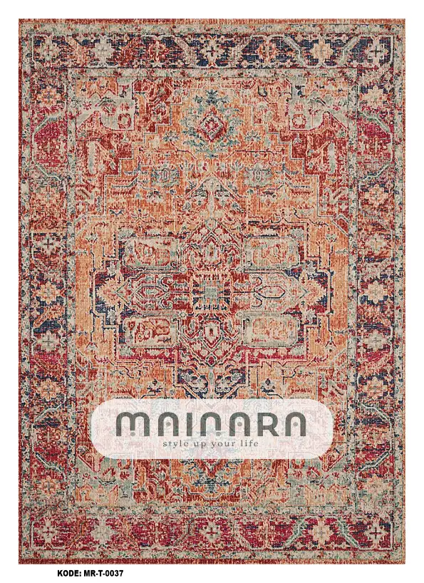 Karpet Tradisional (MR-T-0037) - Red,Orange