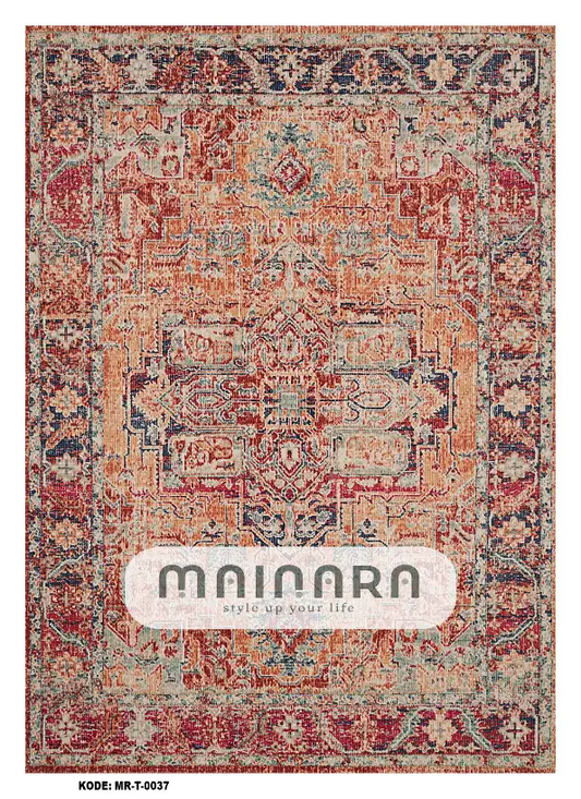 Karpet Tradisional (MR-T-0037) - Red,Orange