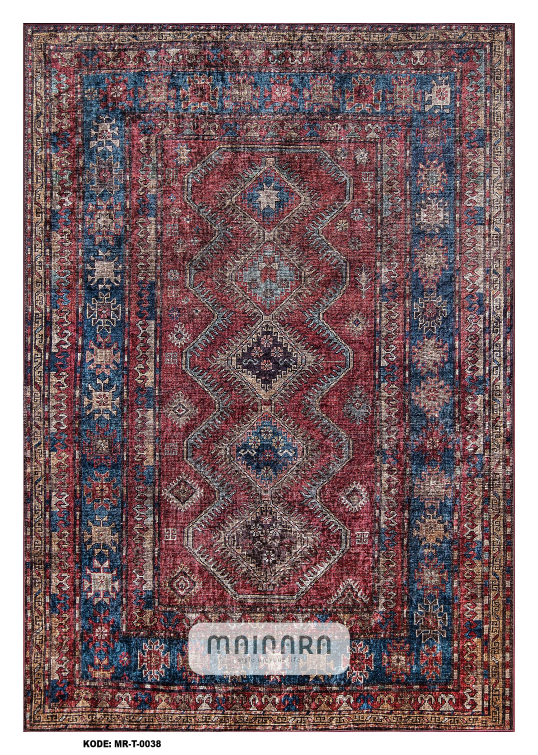 Karpet Tradisional (MR-T-0038) - Red,blue,brown