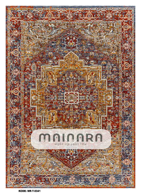 Karpet Tradisional (MR-T-0041) - Red,Maroon,Blue