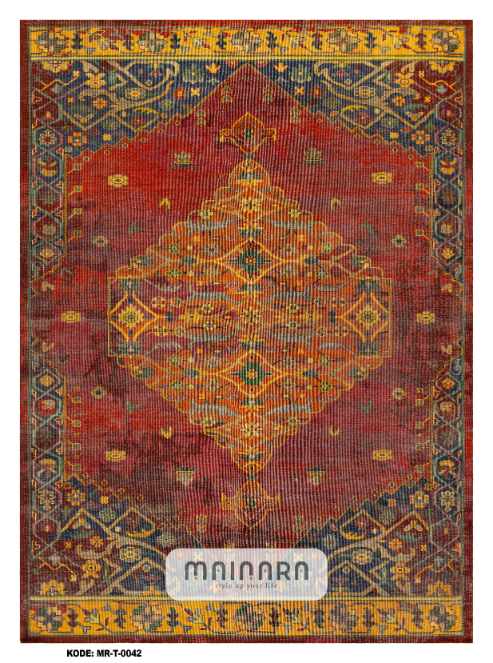 Karpet Tradisional (MR-T-0042) - Red,Yellow,Blue