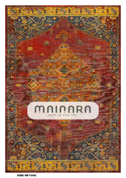 Karpet Tradisional (MR-T-0042) - Red,Yellow,Blue