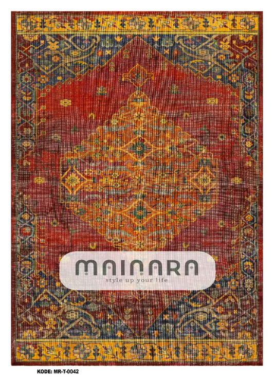 Karpet Tradisional (MR-T-0042) - Red,Yellow,Blue