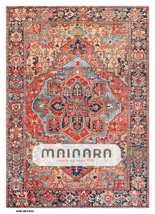 Karpet Tradisional (MR-T-0045) - Red, Blue