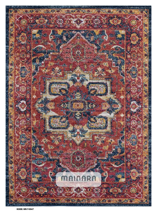 Karpet Tradisional (MR-T-0047) - Red, Navy, Purple