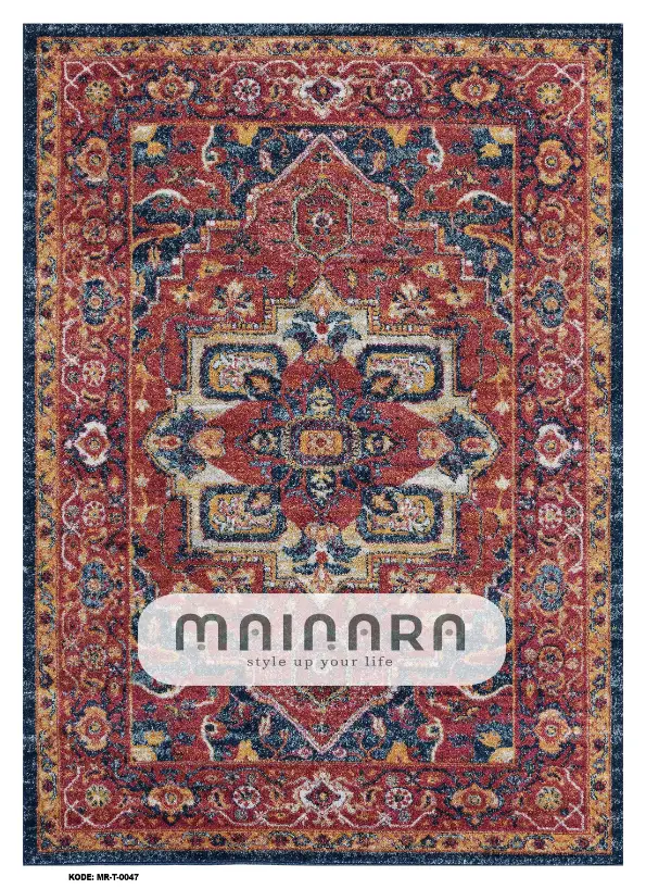 Karpet Tradisional (MR-T-0047) - Red, Navy, Purple